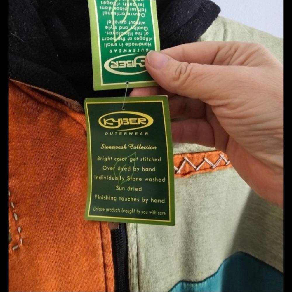 Multicolor Patchwork Teddy Hooded Jacket/Sweatshi… - image 3